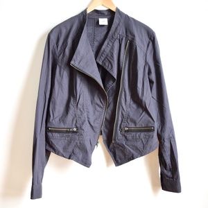 Cabi Twilight Moto Zip Jacket in Steel Medium
